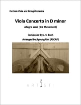 Viola Concerto in D minor (Allegro assai) 3rd Movt. Orchestra sheet music cover